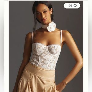 Anthropologie Laced Bodysuit